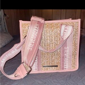 Steve Madden Pink and Tan Shoulder Bag